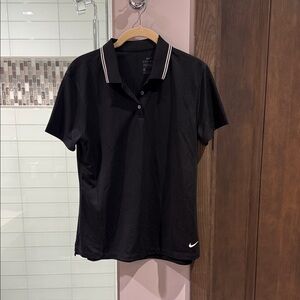 Nike Black Polo Shirt with White Trim